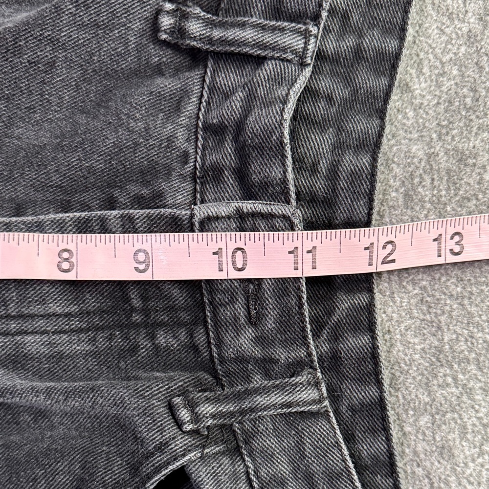 Princess Polly Hammer Wide Leg Baggy Distressed Black Jeans Women’s 8 - Picture 12 of 14